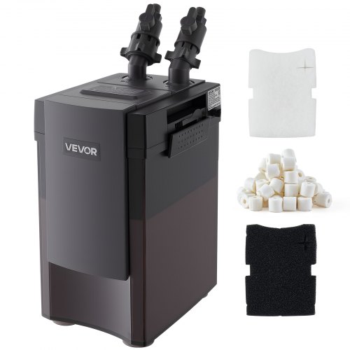 black box clean fish tank Clear for Life 125R 125-Gallon Rectangle Aquarium and is very durable VEVOR 162.7GPH Canister Filter, 3-Stage