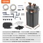 VEVOR Aquarium Filter 317GPH, 4-Stage Canister Filter 100 Gallon, Ultra-Quiet Internal Aquarium Filter with UV Protection, Submersible Power Filter with Multiple Function for Fish Tanks, 12W