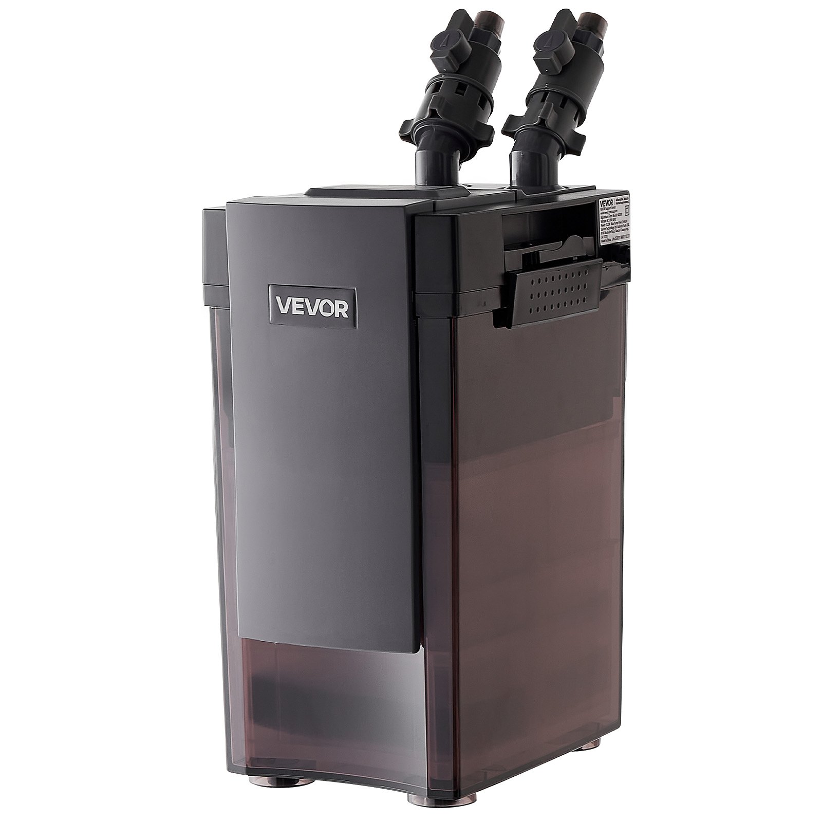 VEVOR 396GPH Canister Filter, 4-Stage External Aquarium Filter with Powerful Pump, Water Circulation Cleaning Machine with Media for Large Fish Tanks and Aquariums Up to 125 Gallons, for Freshwater