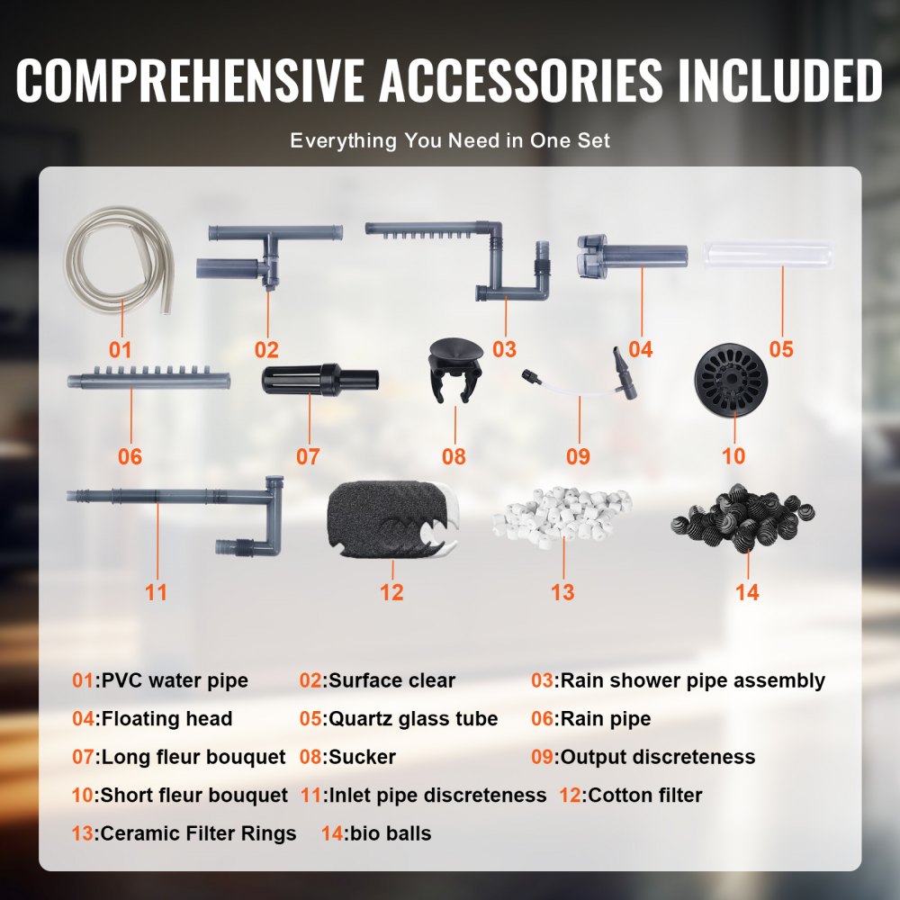 VEVOR 757.1 L Aquarium Canister Filter 20w UV Lamp Fish Tank Quiet