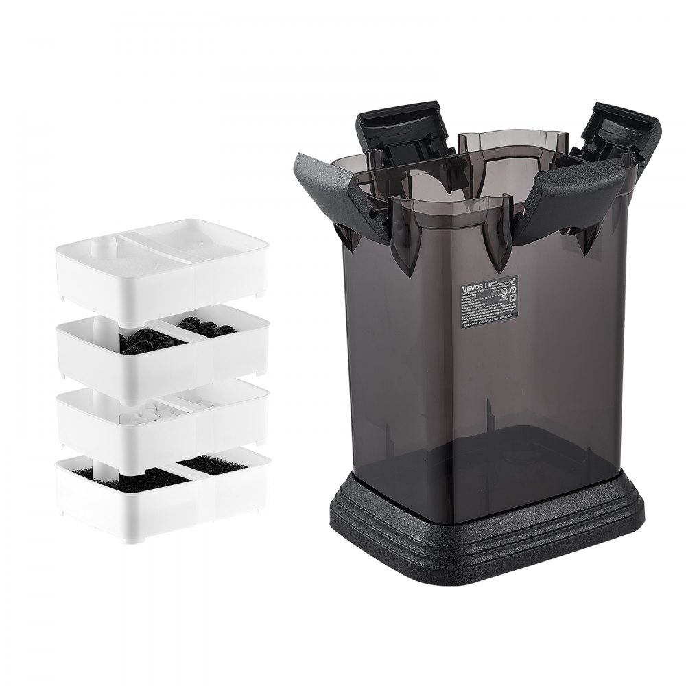 VEVOR Canister Filter 700 GPH 5-Stage External Aquarium Filter Copper Motor, for Fish Tanks, Aquariums, Adjustable Flow, Leak Protection, Powerful Water Circulation Cleaning Machine, Quite Operation