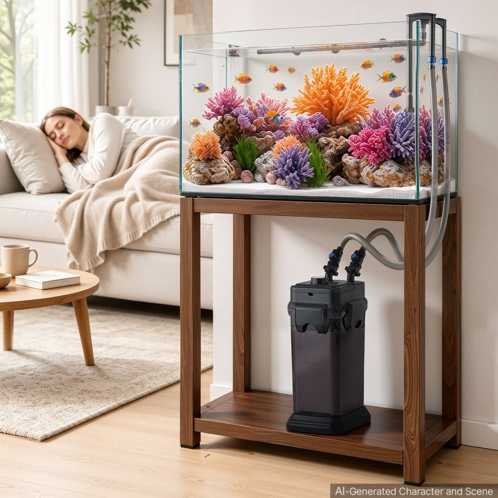 VEVOR Canister Filter 793 GPH 5-Stage External Aquarium Filter Copper Motor, for Fish Tanks, Aquariums, Adjustable Flow, Leak Protection, Powerful Water Circulation Cleaning Machine, Quite Operation