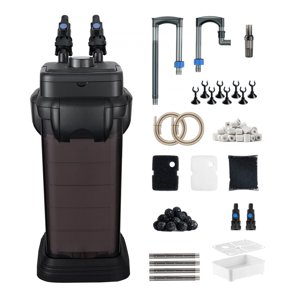VEVOR Canister Filter 793 GPH 5-Stage External Aquarium Filter Copper Motor, for Fish Tanks, Aquariums, Adjustable Flow, Leak Protection, Powerful Water Circulation Cleaning Machine, Quite Operation