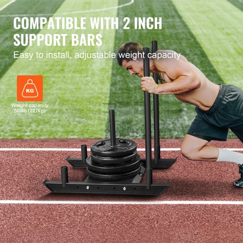 VEVOR Weight Training Sled, Pull Push Power Sled, Fitness Strength