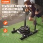 VEVOR Weight Training Sled, Pull Push Power Sled, Fitness Strength Resistance Training, Steel Workout Equipment for Athletic Exercise & Speed Improvement, Suitable for 2" Weight Plate, Black