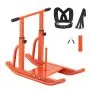 VEVOR Weight Sled, Steel Power Sled, Fitness Training Sleds for Athletic Exercise Speed Improvement, Workout Equipment with Adjustable Height Handle, Compatible with 25/51 mm Weight Plates, Orange