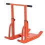 VEVOR Weight Sled, Steel Power Sled, Fitness Training Sleds for Athletic Exercise Speed Improvement, Workout Equipment with Adjustable Height Handle, Compatible with 25/51 mm Weight Plates, Orange