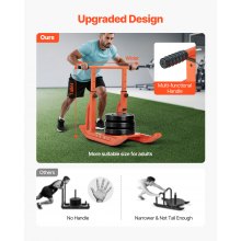 Weight Power Pull Push Sled Workout Fitness Strength Speed Training Sled Orange