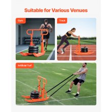 Weight Power Pull Push Sled Workout Fitness Strength Speed Training Sled Orange