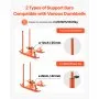 VEVOR Weight Sled, Steel Power Sled, Fitness Strength Training Sleds for Athletic Exercise Speed Improvement, Workout Fitness Equipment with Handle, Compatible with 25/51 mm Weight Plates, Orange