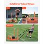 VEVOR Weight Sled, Steel Power Sled, Fitness Strength Training Sleds for Athletic Exercise Speed Improvement, Workout Fitness Equipment with Handle, Compatible with 25/51 mm Weight Plates, Orange