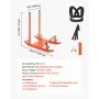 VEVOR Weight Sled, Steel Power Sled, Fitness Strength Training Sleds for Athletic Exercise Speed Improvement, Workout Fitness Equipment with Handle, Compatible with 25/51 mm Weight Plates, Orange