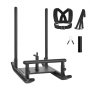 Trineo de pesas VEVOR, trineo de potencia de acero, trineo de entrenamiento de fuerza para mejorar la velocidad en ejercicios atléticos, equipo de entrenamiento con asa, compatible con discos de pesas de 1,27 cm, color negro
