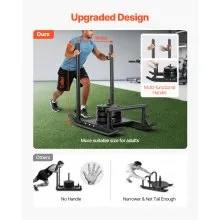 Weight Power Pull Push Sled Workout Fitness Strength Speed Training Sled Black
