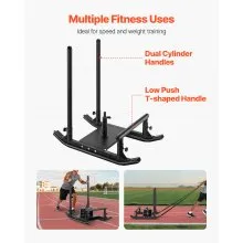 Weight Power Pull Push Sled Workout Fitness Strength Speed Training Sled Black