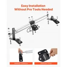 VEVOR Dual Steering Stabilizer, for 2003-2012 Dodge Ram 2500/3500 4WD, Dual Steering Stabilizer Kit Fits with 2 Inches of Suspension Lift or Higher, Enhanced Control & Reduced Vibration, Easy Install
