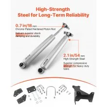 VEVOR Dual Steering Stabilizer, for 2005-2024 Ford F-250/F-350 Super Duty 4WD, Dual Steering Stabilizer Kit Fits with 2 Inches of Suspension Lift or Higher, Enhanced Control and Reduced Vibration