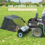 VEVOR Tow Behind Lawn Sweeper 44 tommer, 25 cu. ft Kraftig blad- og gressoppsamler med stor kapasitet med justerbar feiehøyde, design for dumpetau for å plukke opp rusk og gress