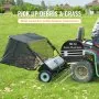 VEVOR Lawn Sweeper, 42.5", 25 cu. ft. Tow Behind Yard Sweeper, Dumping Rope Design & Heavy Duty, Durable to Use, Leaf & Grass Collector with Adjustable Sweeping Height for Picking Up Debris and Grass