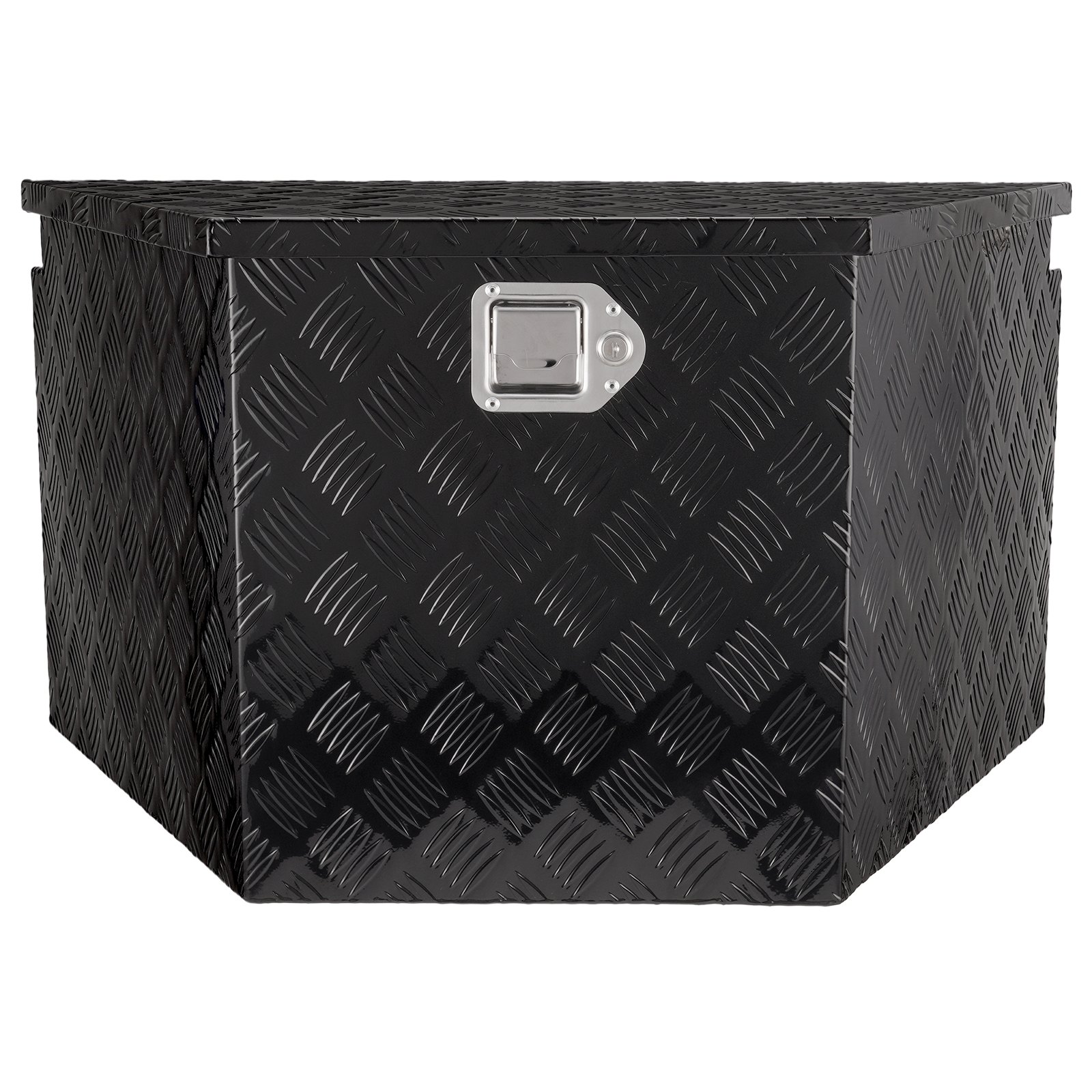 VEVOR Trailer Tongue Box, Aluminum Alloy Diamond Plate Tongue Box Tool Chest, Heavy Duty Trailer Box Storage with Lock and Keys, Utility Trailer Tongue Box for Pickup Truck, RV, Trailer