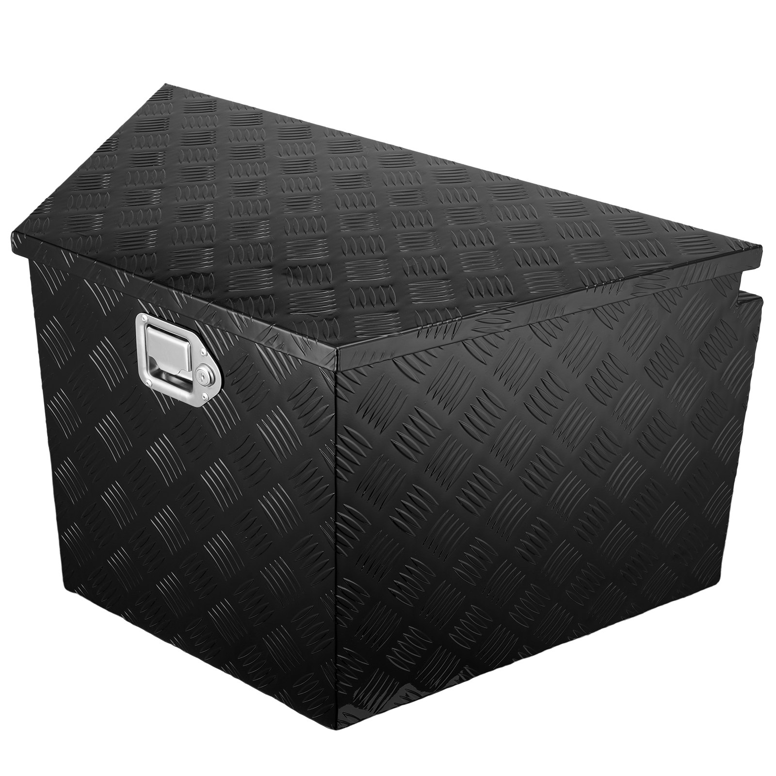 VEVOR Trailer Tongue Box, Aluminum Alloy Diamond Plate Tongue Box Tool Chest, Heavy Duty Trailer Box Storage with Lock and Keys, Utility Trailer Tongue Box for Pickup Truck, RV, Trailer