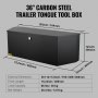 VEVOR Trailer Tongue Box, Carbon Steel Tongue Box Tool Chest, Heavy Duty Trailer Box Storage with Lock and Keys, Utility Trailer Tongue Tool Box for Pickup Truck Bed, RV Trailer, 91.44cmx30.48 cmx30.4,36"x12"x12"