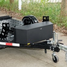 VEVOR Trailer Tongue Box, Carbon Steel Tongue Box Tool Chest, Heavy Duty Trailer Box Storage with Lock and Keys, Utility Trailer Tongue Tool Box for Pickup Truck Bed, RV Trailer, 91.44cmx30.48 cmx30.4,36"x12"x12"