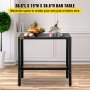 VEVOR Patio Bar Table Bar Height Pub Table 38.6"x15"x38.6" Indoor Desk