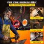 VEVOR Propane Knife Forge, Farrier Furnace with Single Burner, Portable Oval Metal Forge with an Open Structure, Large Capacity, for Blacksmithing, Knife Making, Forging Tools and Equipment