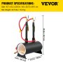VEVOR Propane Knife Forge, Farrier Furnace with Dual Burners, Portable Oval Metal Forge with an Open Structure, Large Capacity, for Blacksmithing, Knife Making, Forging Tools and Equipment