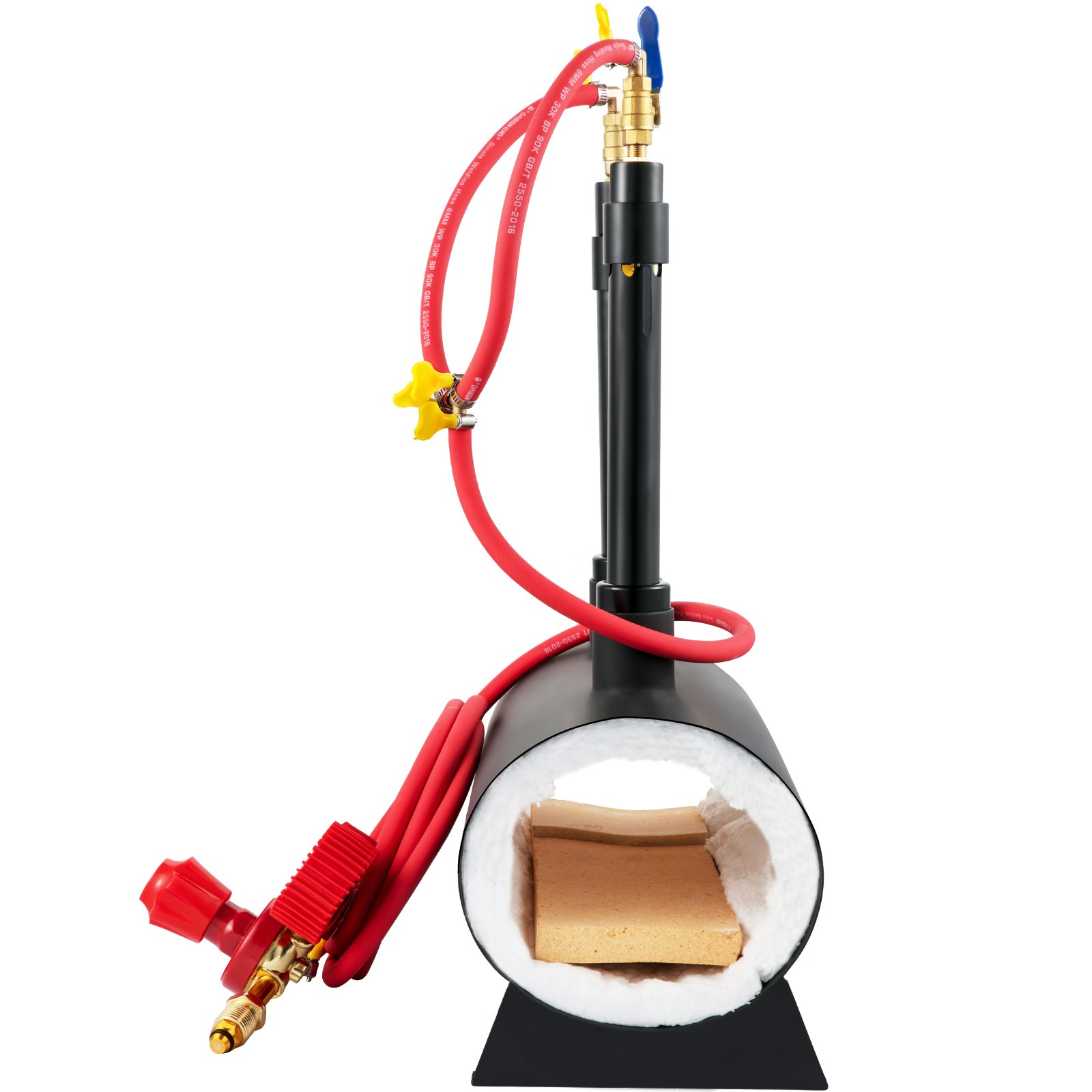 VEVOR Propane Knife Forge, Farrier Furnace with Dual Burners, Portable Oval Metal Forge with an Open Structure, Large Capacity, for Blacksmithing, Knife Making, Forging Tools and Equipment