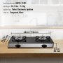VEVOR 28-inch Gas Cooktop, 2 Burners Gas Stove Top, Max 10100BTU Tempered Glass Countertop Natural Gas Hob, with Pulse Electronic Ignition for Camping, RV, Outdoor Kitchen, Small Apartment
