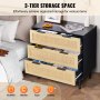 VEVOR Rattan Drawer Dresser Natural Rattan Closet Dresser 3 Drawers for bedroom