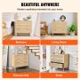 VEVOR Rattan Drawer Dresser Natural Rattan Closet Dresser 3 Drawers for bedroom