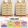 VEVOR Rattan Drawer Dresser Natural Rattan Closet Dresser 5 Drawers for bedroom