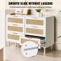 VEVOR Rattan Drawer Dresser Natural Rattan Closet Dresser 6 Drawers for bedroom