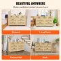 VEVOR Rattan Drawer Dresser Natural Rattan Closet Dresser 7 Drawers for bedroom