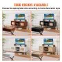 VEVOR Rattan TV Stand, Boho TV Cabinet for 55 inch TV, Mid Century Modern TV Stand, Rattan TV Console with Adjustable Shelfs for  Living Room, Media Room, Black