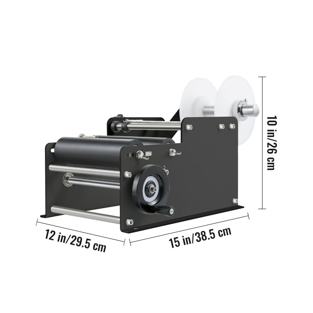 Vevor Manual Round Bottle Labeling Machine Label Applicator 10-30pcs/min Black
