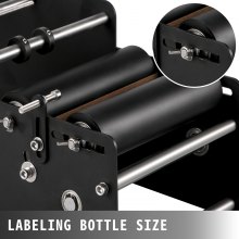 VEVOR MT-30 Máquina etiquetadora de botellas redondas, Aplicador manual de etiquetas, 20-40 piezas/min, Máquina aplicadora de etiquetas para botellas 26-130 mm de ancho de etiqueta, Etiquetadora de botellas de cerveza para botellas redondas