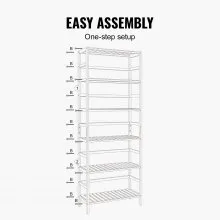VEVOR 6-Tier Bamboo Shelf, Rattan Shelf, Open Wood Bookshelf, Display Storage Rack Organizer, Freestanding Flower Plant Stand, Multifunctional Bamboo Bookshelf Ideal for Bathroom, Bedroom, Office, Study, Natural