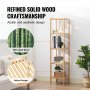 VEVOR Corner Standing Bookshelf 5-Tier Bamboo Ladder Narrow Shelf Plant Stand