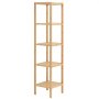 VEVOR 5-Tier Bathroom Standing Shelf, Narrow Shelving Unit, Display Storage Rack Organizer, Freestanding Flower Plant Stand, Multifunctional Bamboo Shelf Ideal for BathRoom, Kitchen, Home, Natural