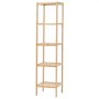 VEVOR 5-Tier Bathroom Standing Shelf, Narrow Shelving Unit, Display Storage Rack Organizer, Freestanding Flower Plant Stand, Multifunctional Bamboo Shelf Ideal for BathRoom, Kitchen, Home, Natural