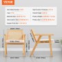 VEVOR Mid Century Modern Rattan Chair, Upholstered Velvet Accent Chair with Rattan Back, Retro Living Room Chair for Living Room, Bedroom, Reading Room, and Office, Beige
