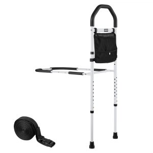 VEVOR Bed Rail for Elderly, Bedside Assist Rails with Supporting Leg ...