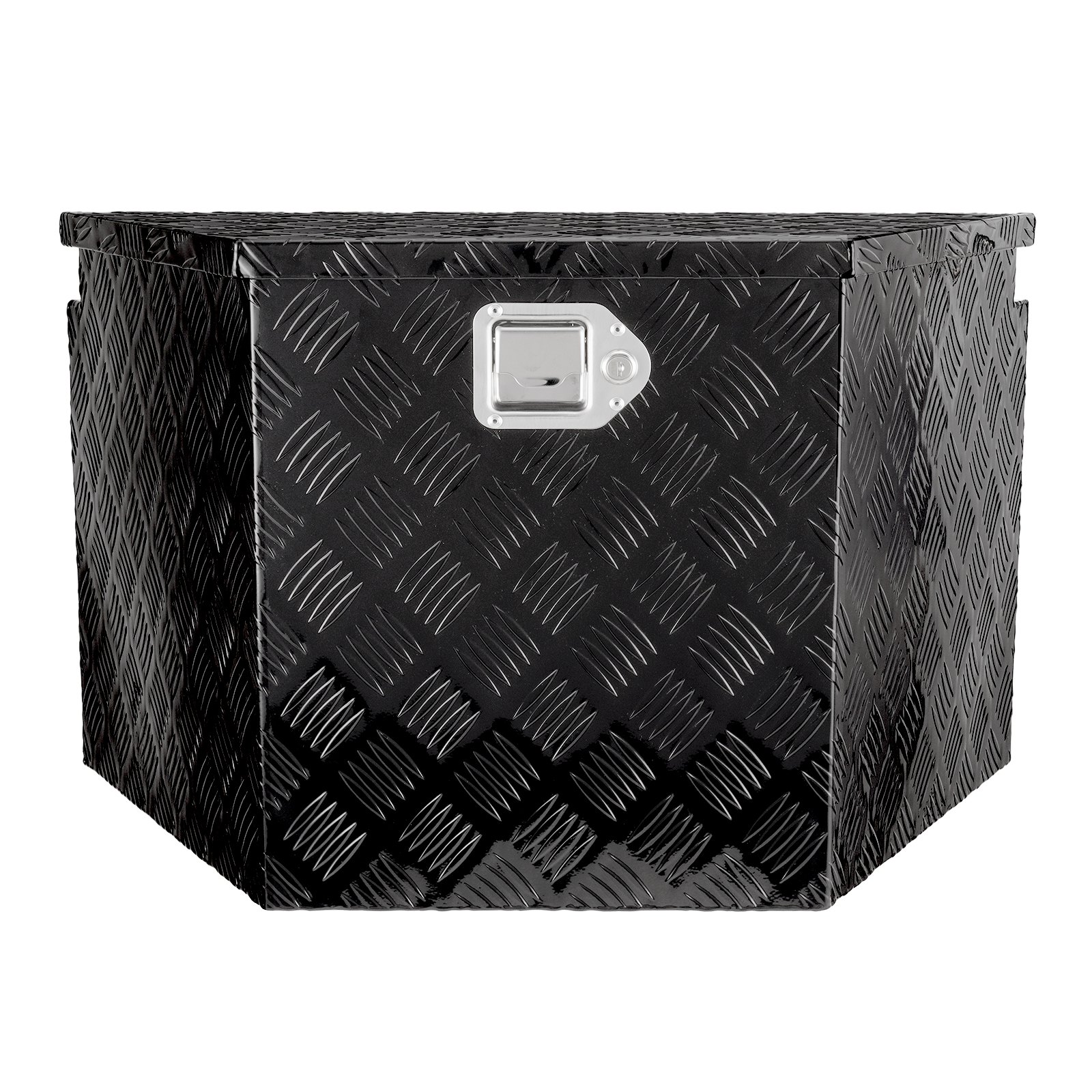 VEVOR Trailer Tongue Box, Aluminum Alloy Diamond Plate Tongue Box Tool Chest, Heavy Duty Trailer Box Storage with Lock and Keys, Utility Trailer Tongue Box for Pickup Truck, RV, Trailer, 99.1 x 41.9 x 30.5 cm