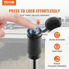 VEVOR Trailer Hitch Lock, 5/8-inch & 1/2-inch Diameter, Locking Receiver Pin with Two Keys, Weatherproof Anti-Theft Tow Lockable Pin with Dust, Mud & Gunk Protection, Fits for Truck, Boat, Bike, Car