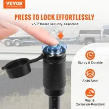 VEVOR Trailer Hitch Lock, 5/8-inch Diameter, Locking Receiver Pin with 2 Keys and 4 O-Rings, Weatherproof Anti-Theft Tow Lockable Pin with Dust, Mud & Gunk Protection, Fits for Truck, Boat, Bike, Car
