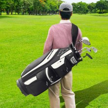 VEVOR Golf Cart Bag with 14 Way Organizer Divider Top, 36” 13 Pockets Premium Cart Bag, Durable Golf Bags with Handles & Dust Cover & Detachable Straps for Men & Women, Black Color-Block